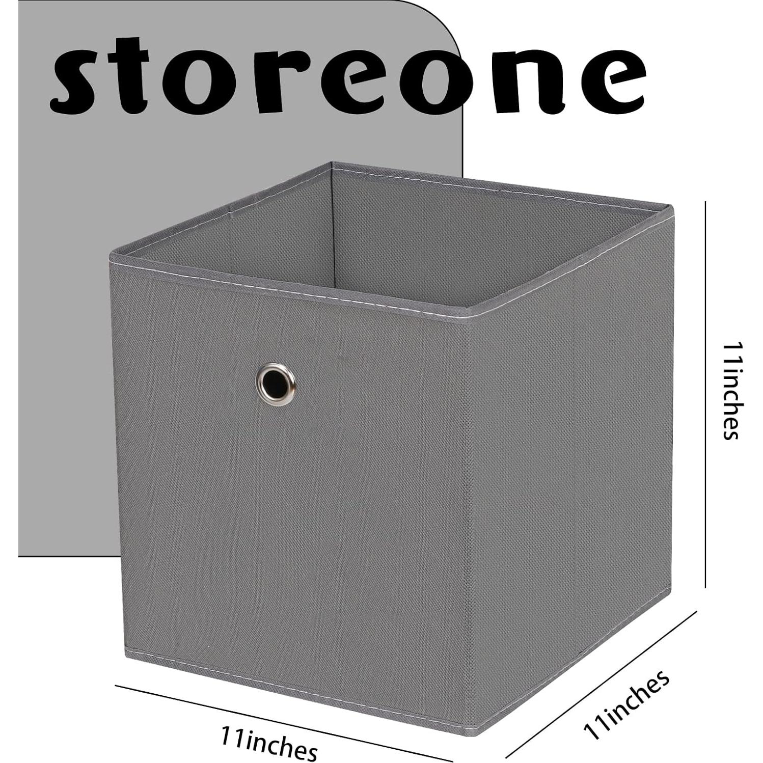 Cestas de Almacenamiento Plegables DABEACT 27.94 cm Gris - Juego de 3