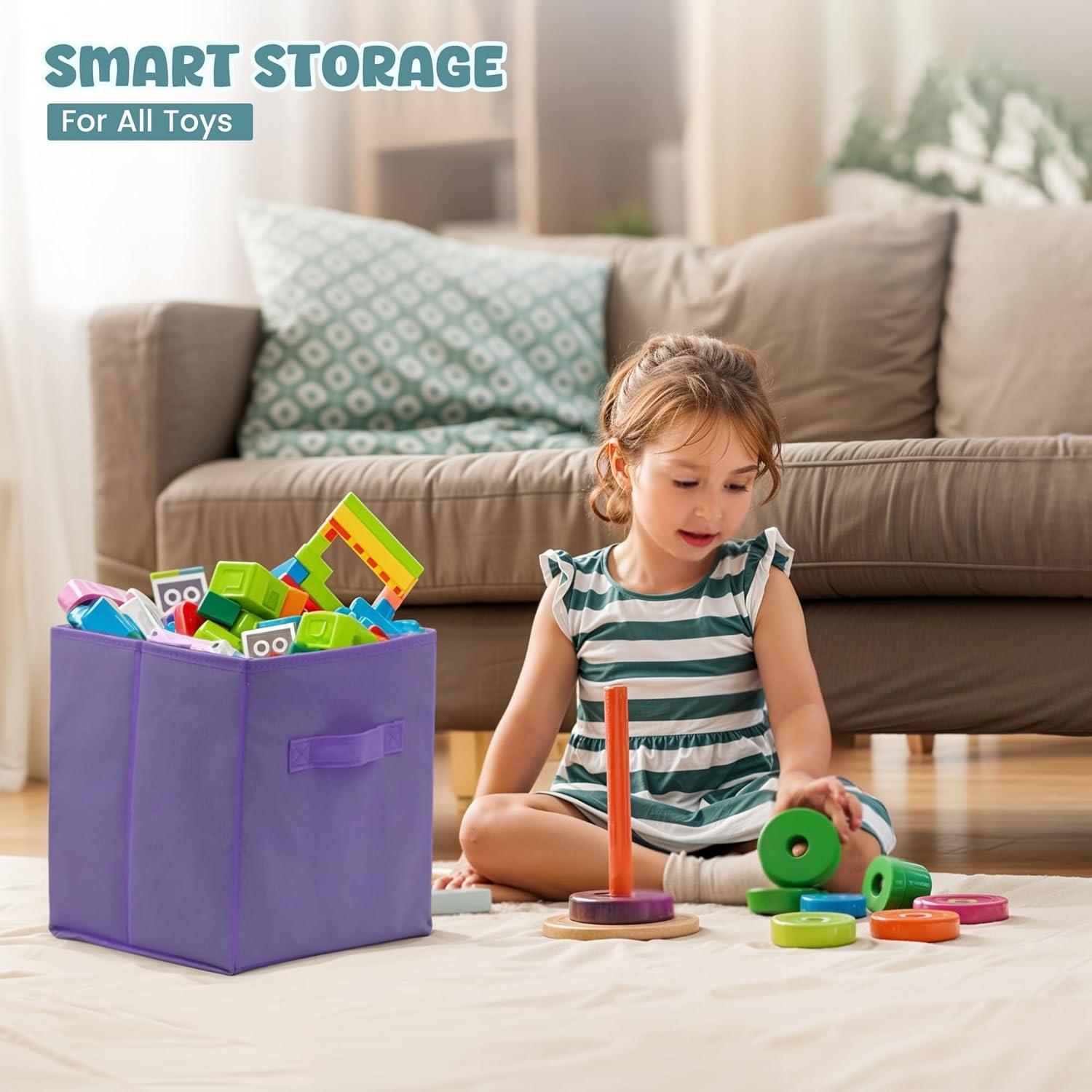 Paquete de 6 Cubos de Almacenamiento Plegables 4E's Novelty 27.9 cm