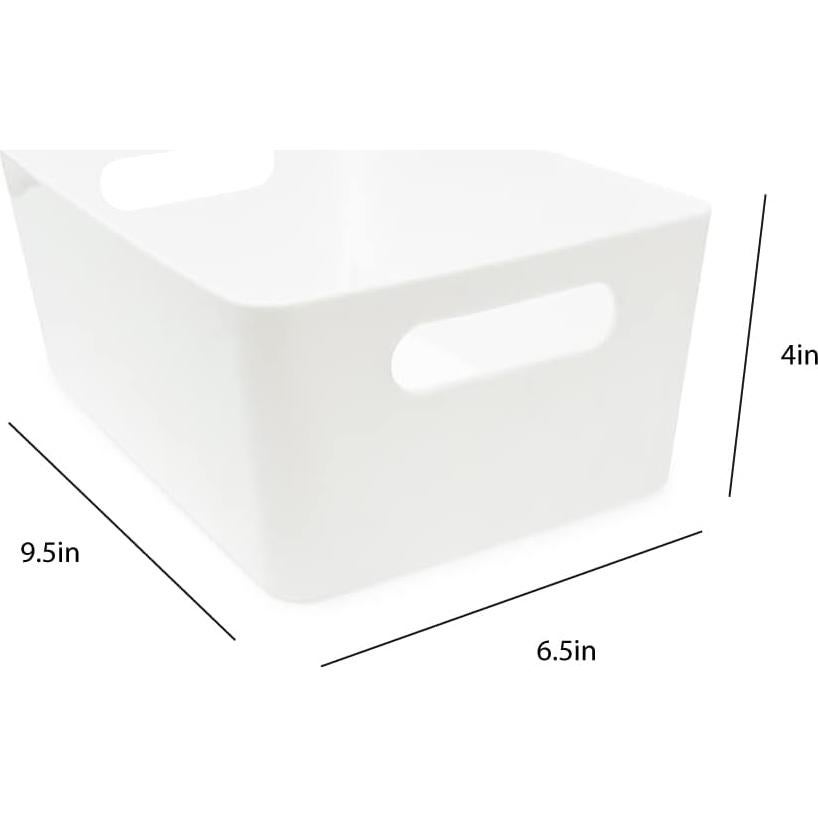 Juego de 5 Cajas de Almacenamiento Isaac Jacobs Blancas 24.1x16.5x10.2 cm