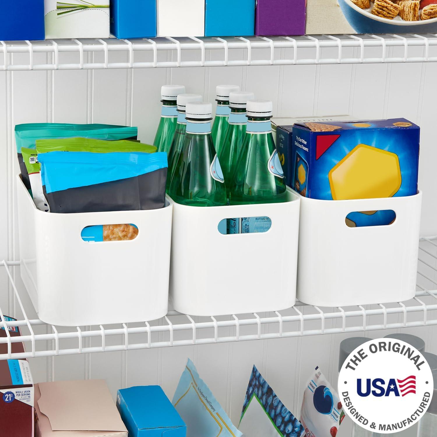 Set de 3 Contenedores de Plástico Blanco STORi 24.4x14.6 cm