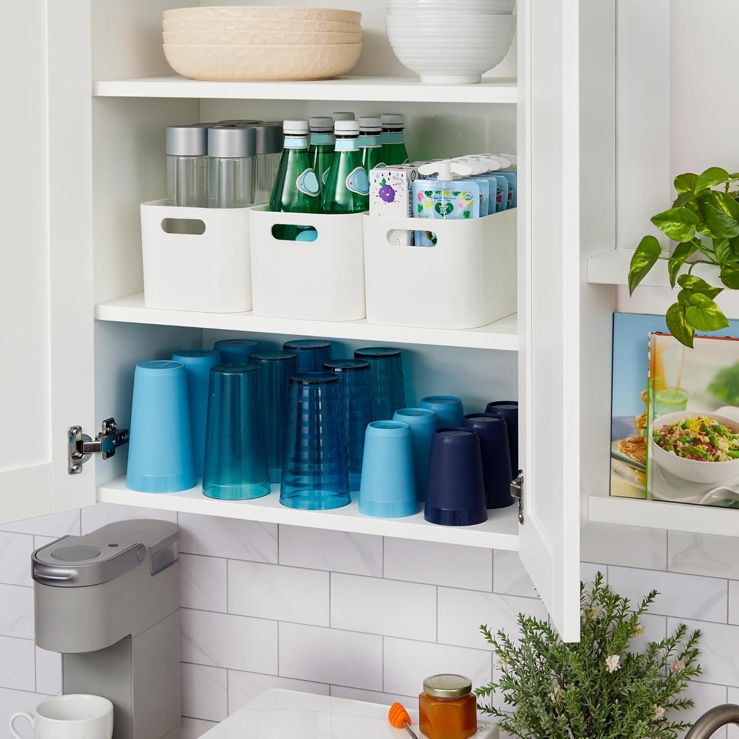 Set de 3 Contenedores de Plástico Blanco STORi 24.4x14.6 cm