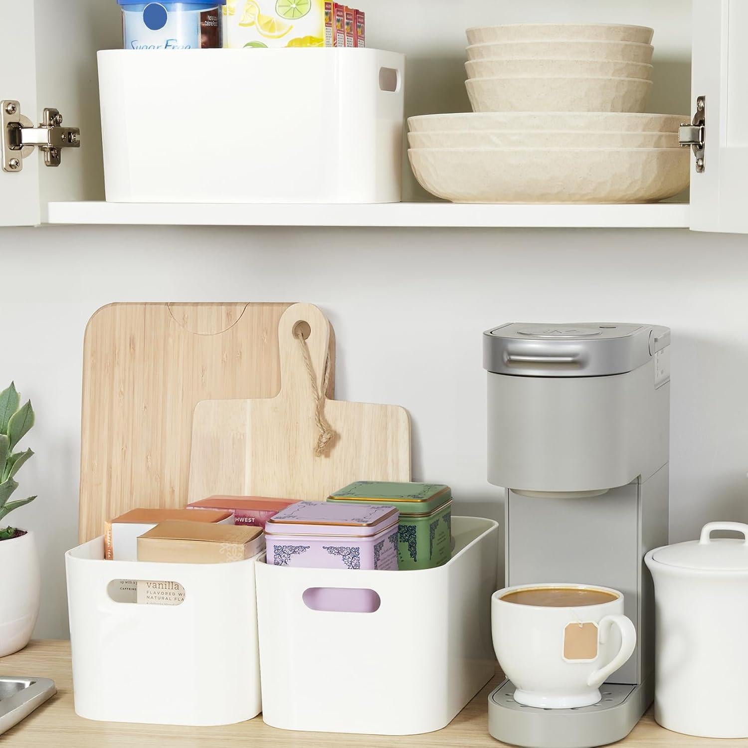 Set de 3 Contenedores de Plástico Blanco STORi 24.4x14.6 cm