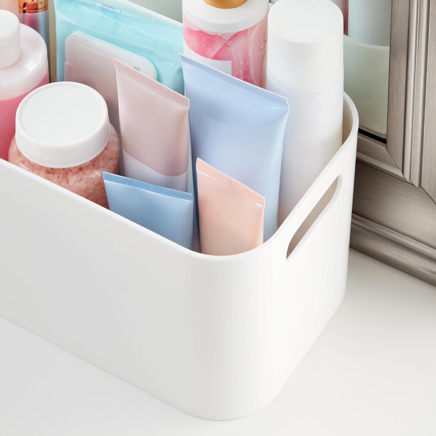 Set de 3 Contenedores de Plástico Blanco STORi 24.4x14.6 cm