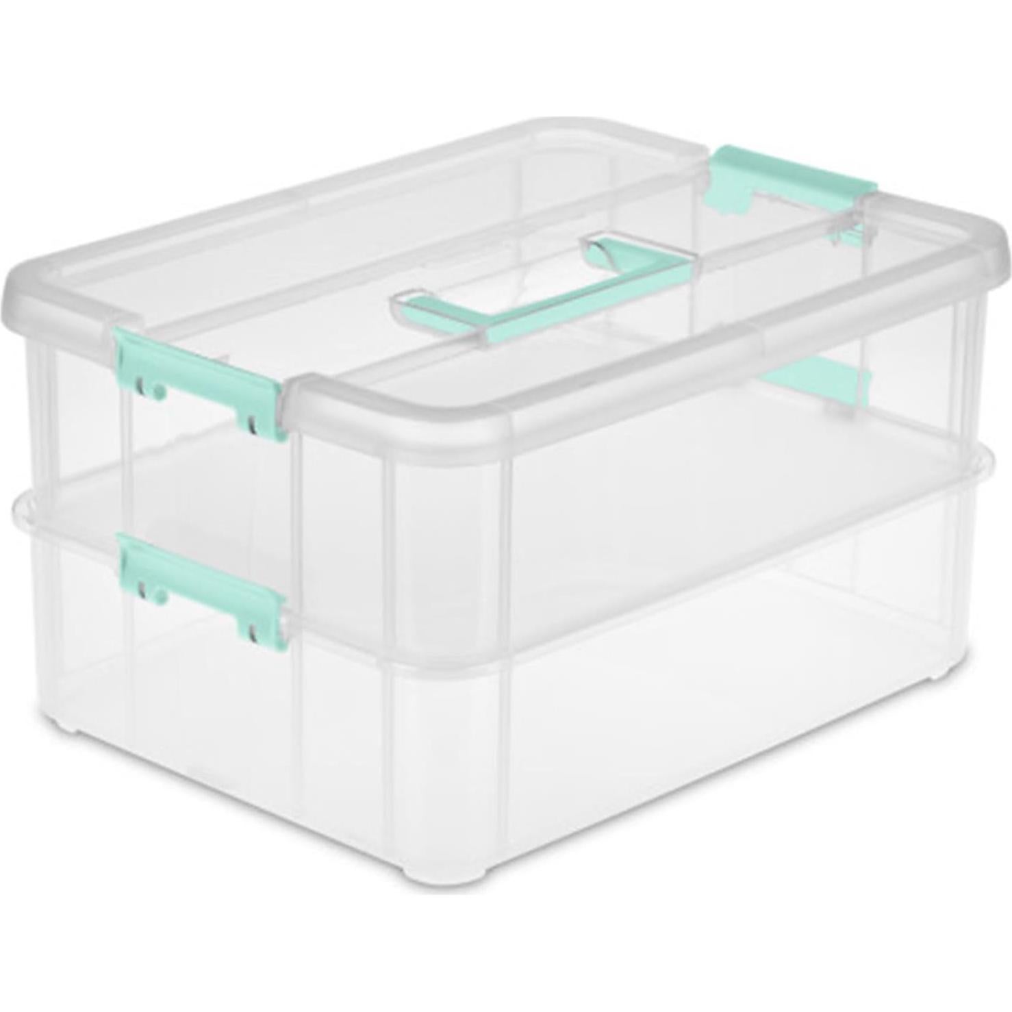 Caja de Almacenamiento Apilable Sterilite 4-Pack 9L Transparente