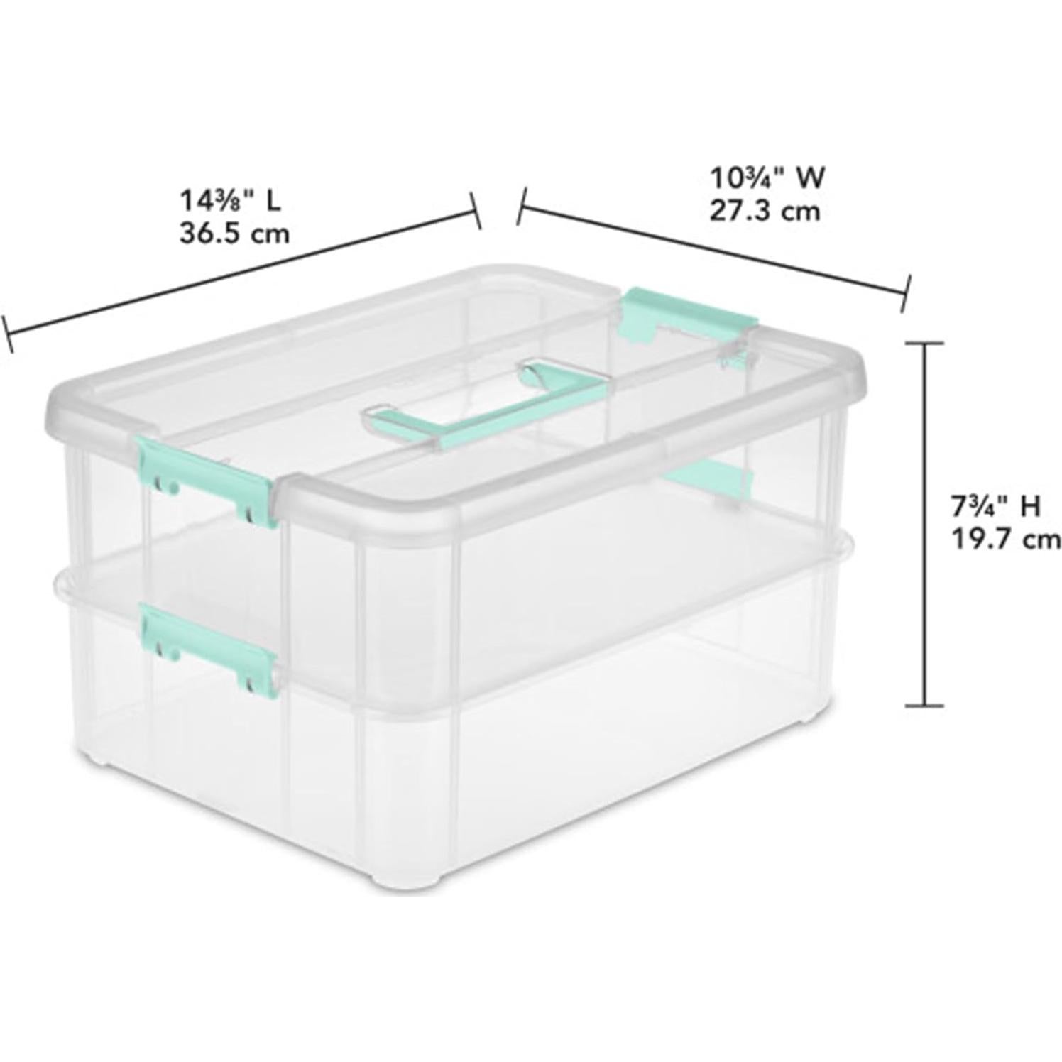 Caja de Almacenamiento Apilable Sterilite 4-Pack 9L Transparente