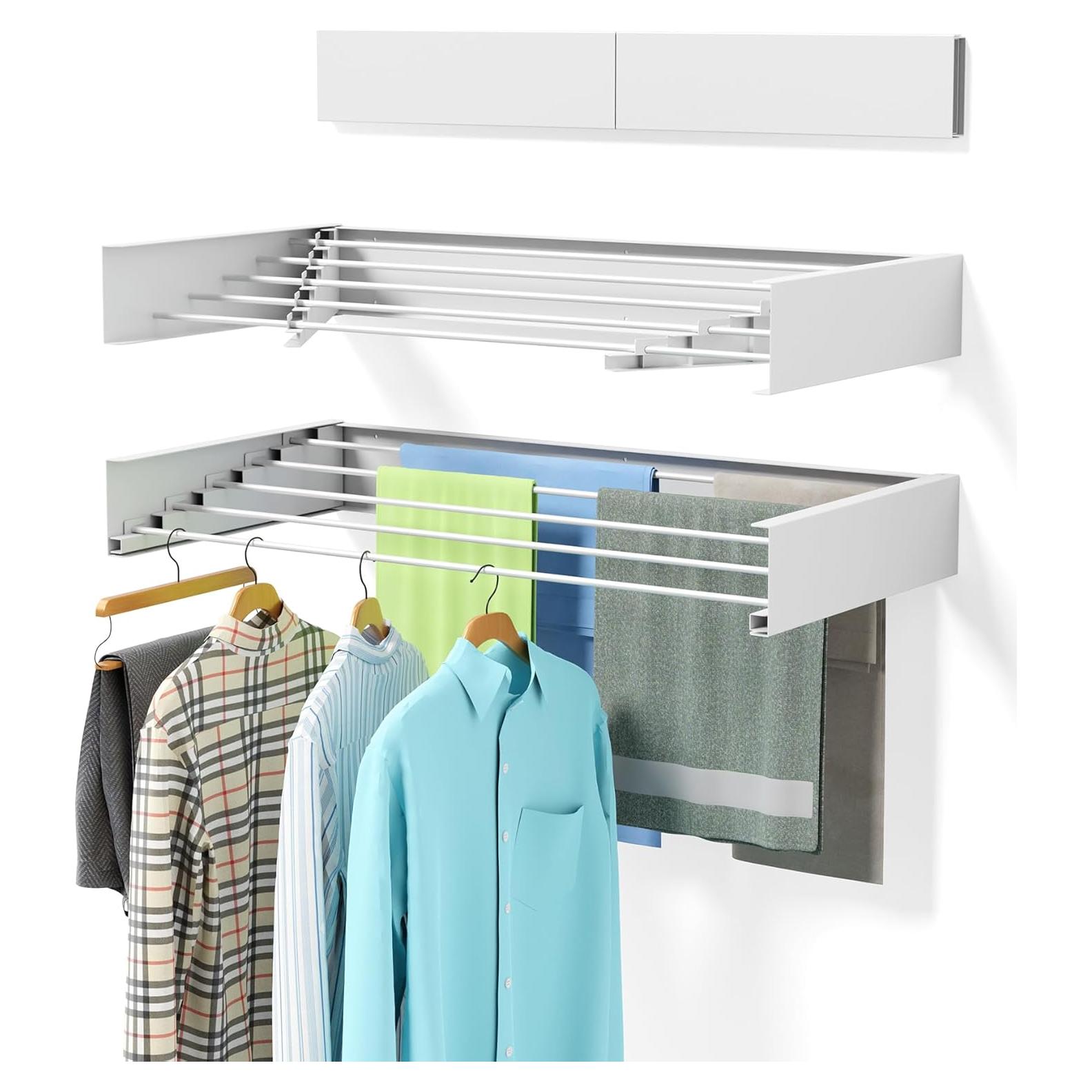 Estante Plegable para Secar Ropa ZMBESUP 80 cm Blanco