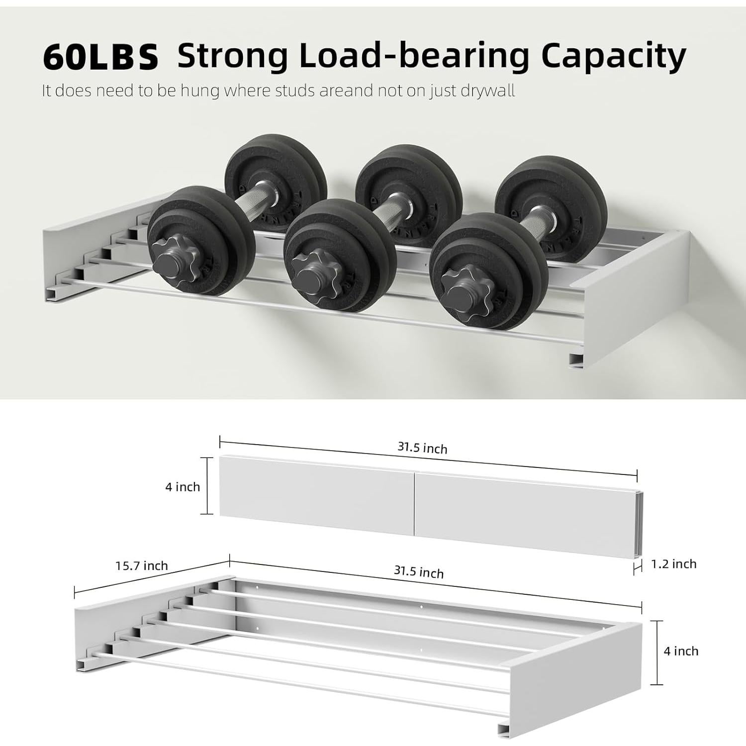 Estante Plegable para Secar Ropa ZMBESUP 80 cm Blanco