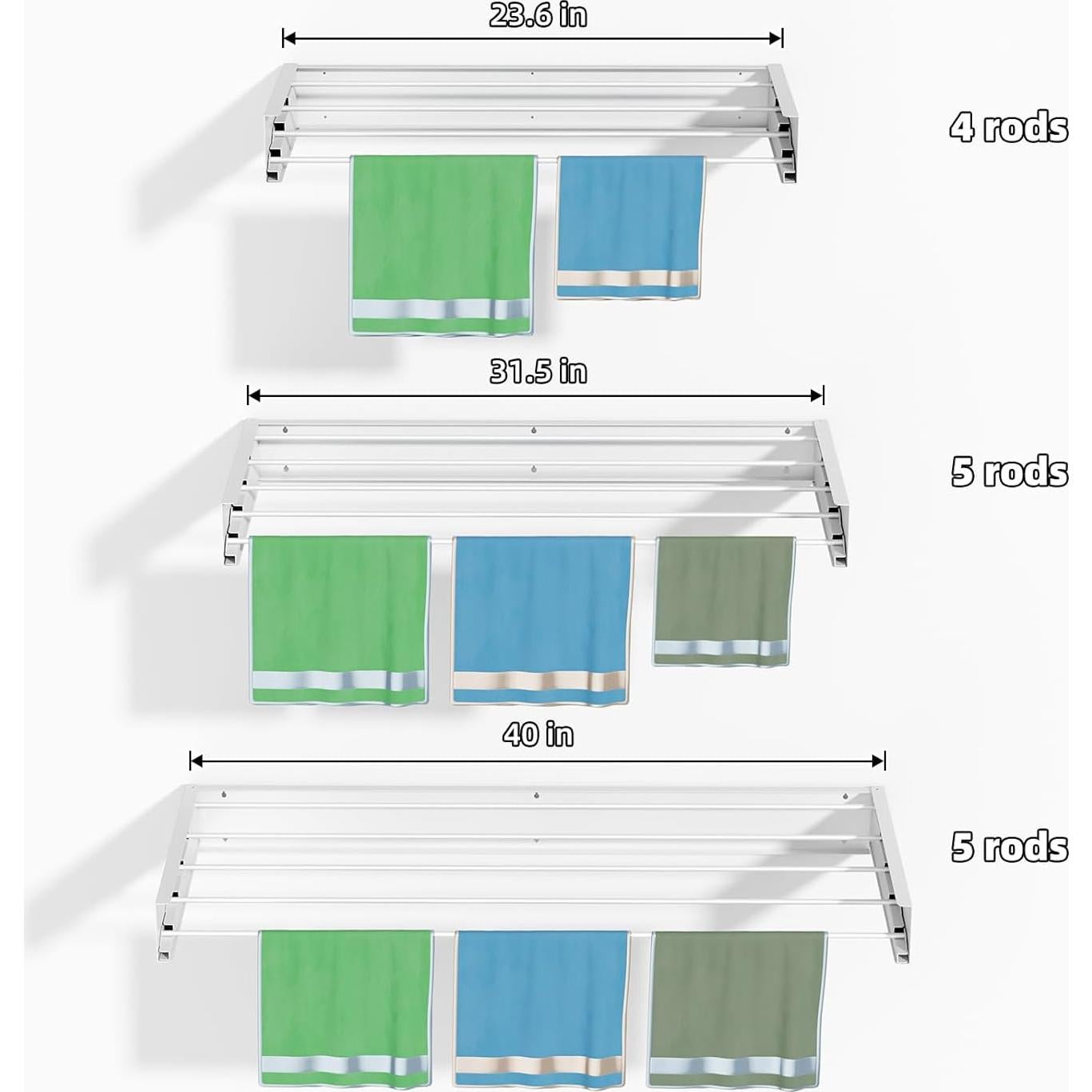 Estante Plegable para Secar Ropa ZMBESUP 80 cm Blanco