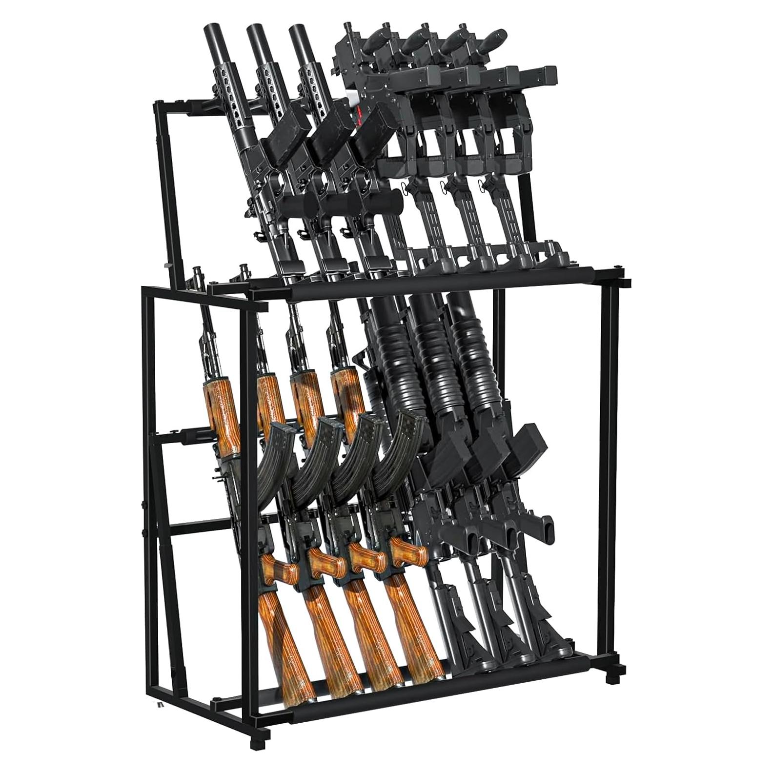 Soporte para Armas Plegable HUATOL para 14 Rifles Ajustable