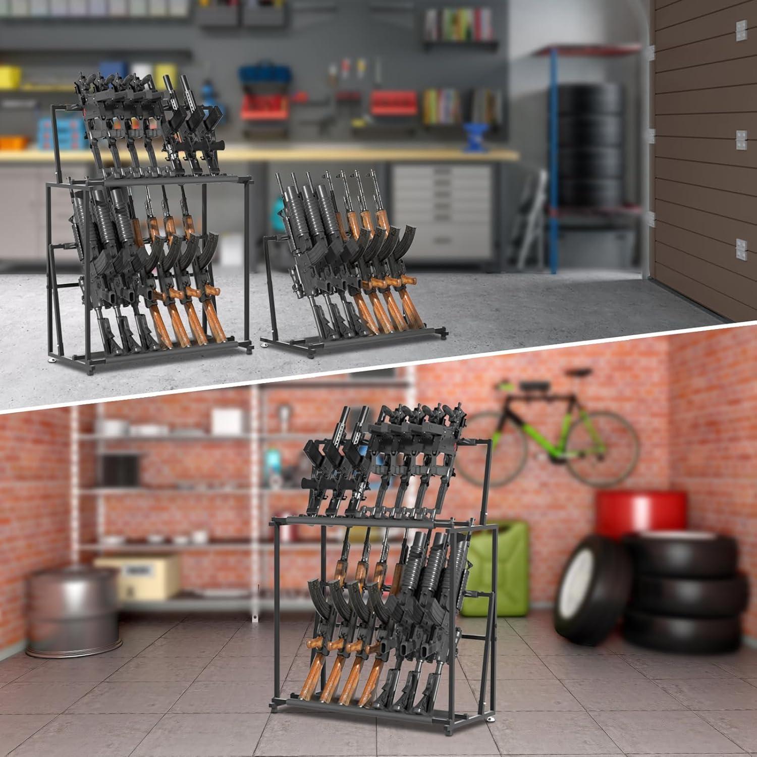 Soporte para Armas Plegable HUATOL para 14 Rifles Ajustable