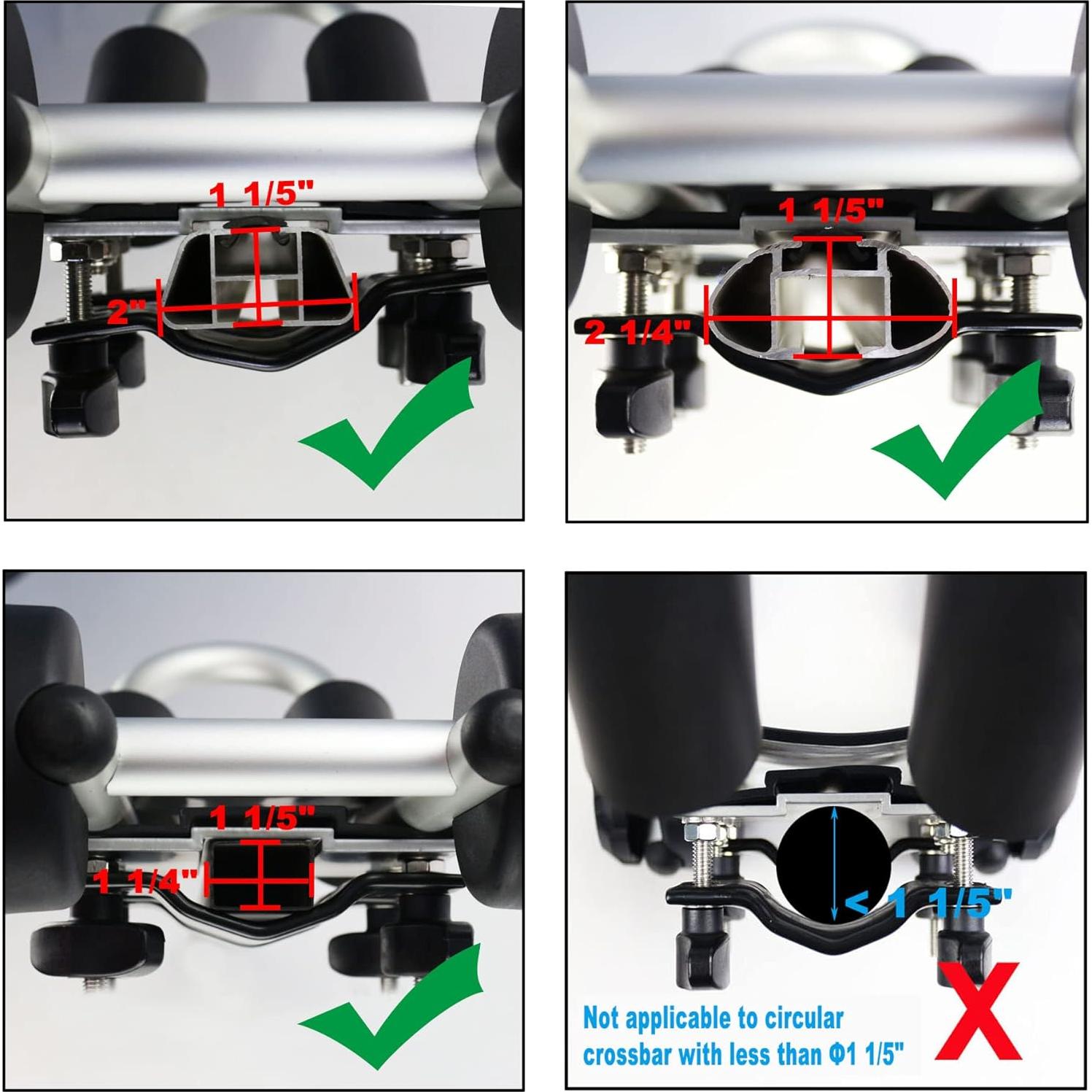 Soporte Plegable para Kayak YUANSHI, Aluminio, 165 lbs, Techo