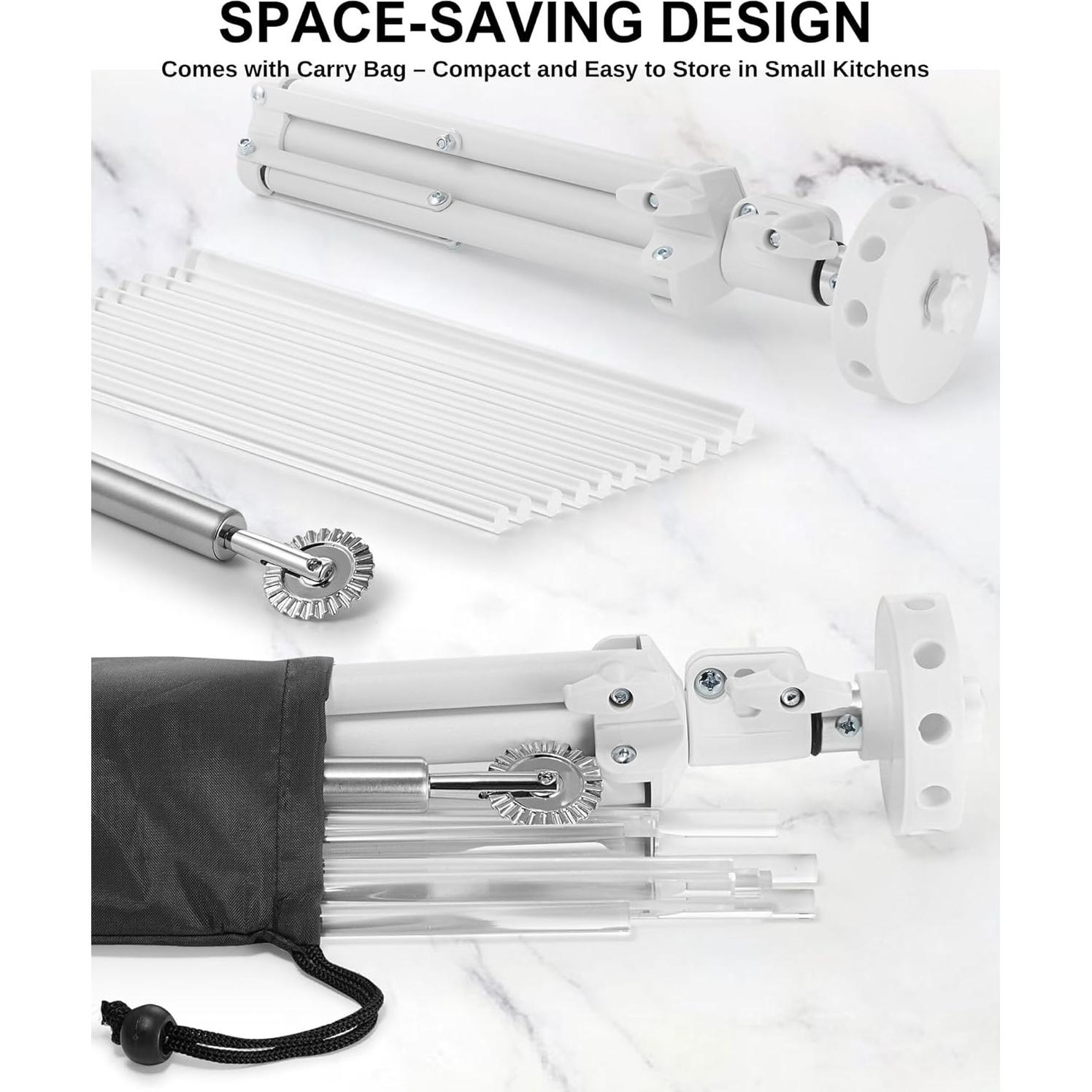 Soporte para Secar Pasta MUMSUNG Plegable 360° Ajustable 10 Varillas