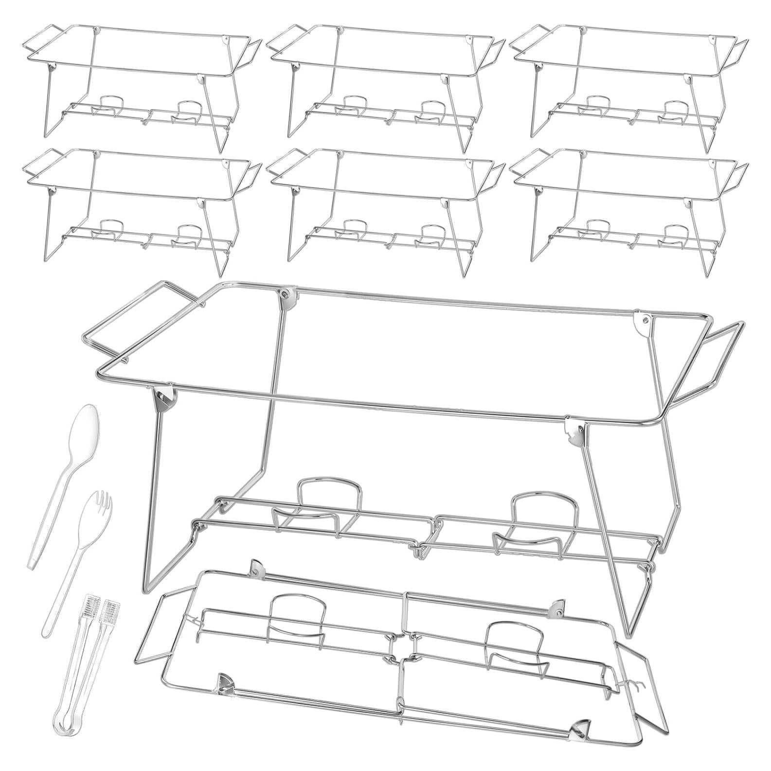 Soporte de Buffet Plegable Geosar 32 Piezas Plata