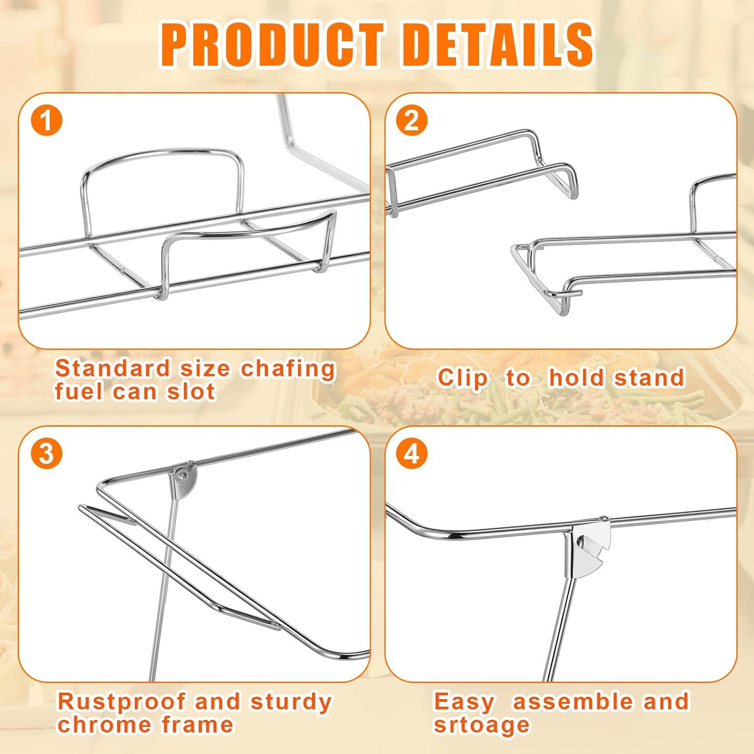 Soporte de Buffet Plegable Geosar 32 Piezas Plata