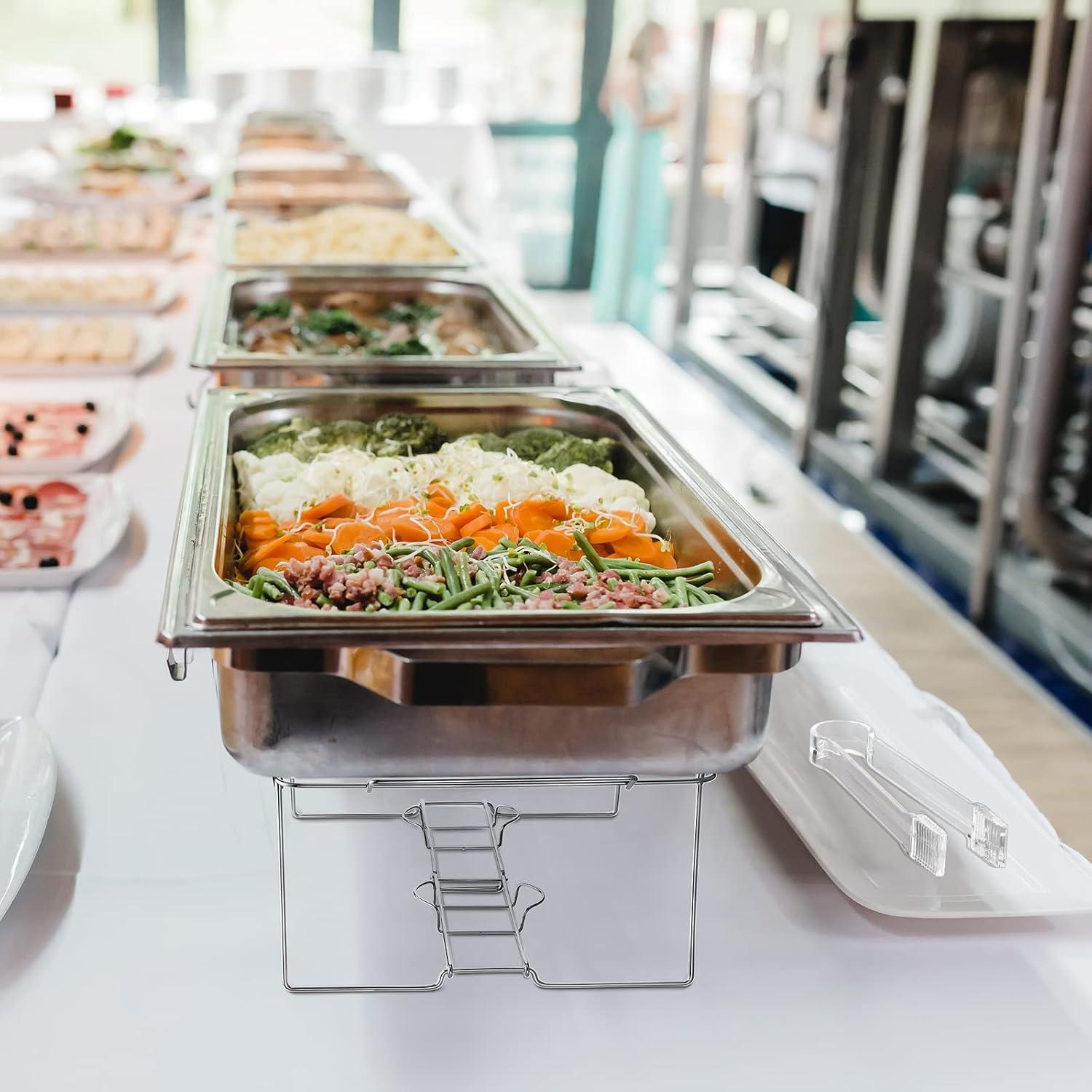 Soporte de Buffet Plegable Geosar 32 Piezas Plata