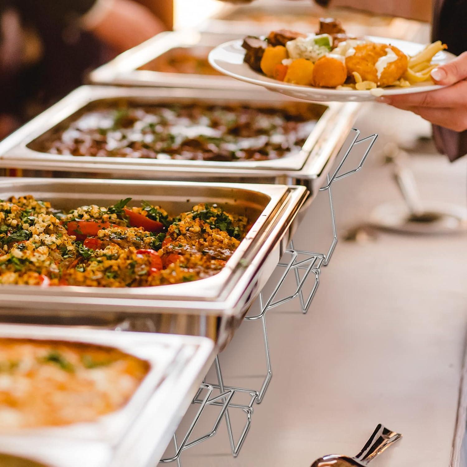 Soporte de Buffet Plegable Geosar 32 Piezas Plata