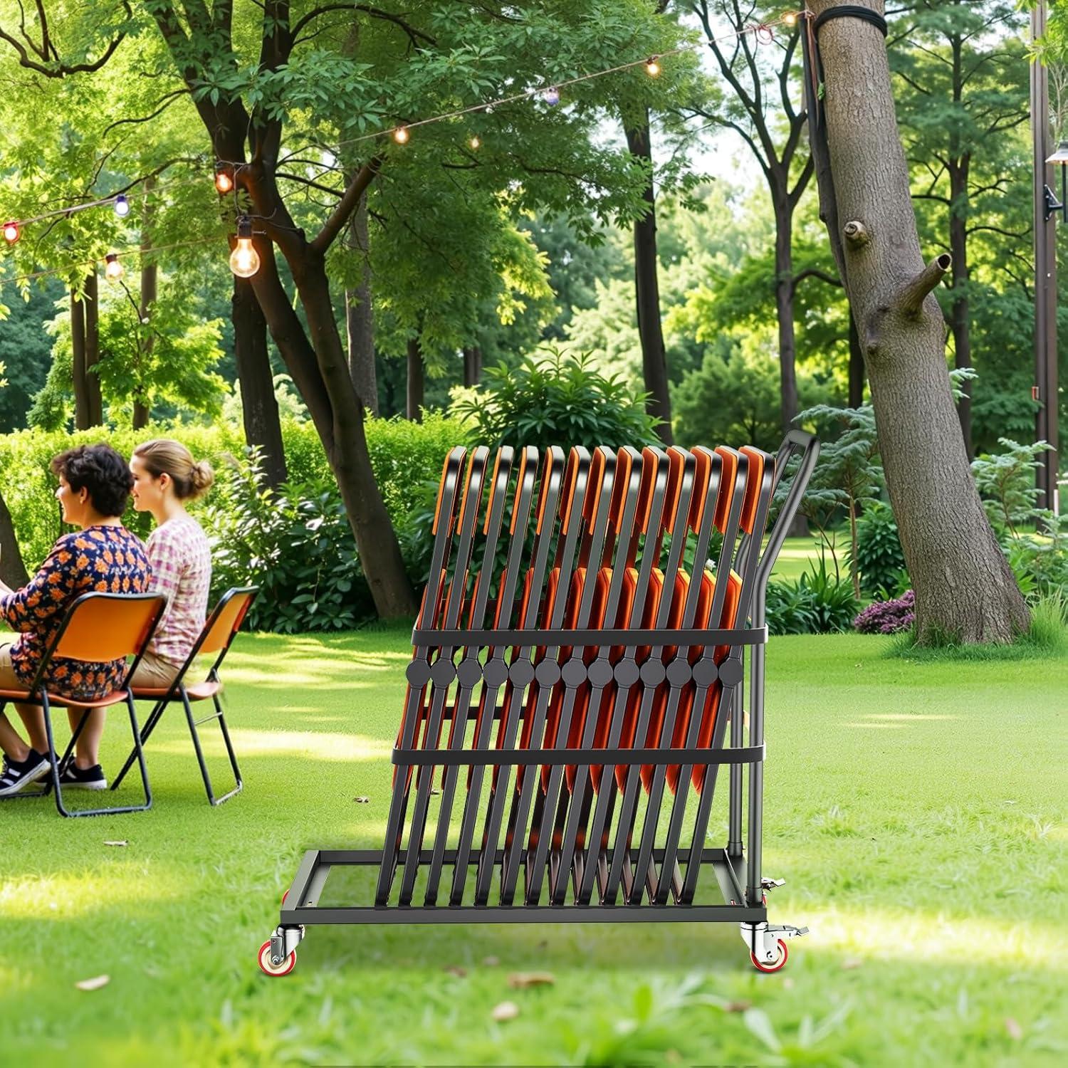 Carro para Sillas Plegables VEVOR, Capacidad 136 kg, Vertical