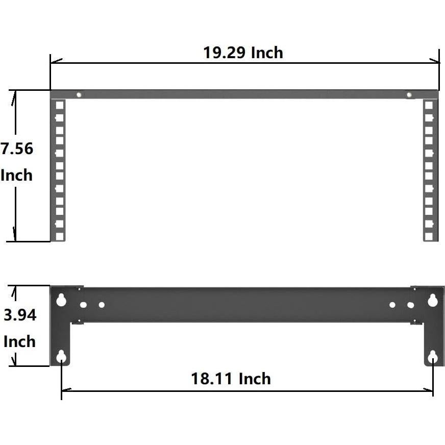 Estante Vertical 4U Mofangtech de Acero Laminado para Rack