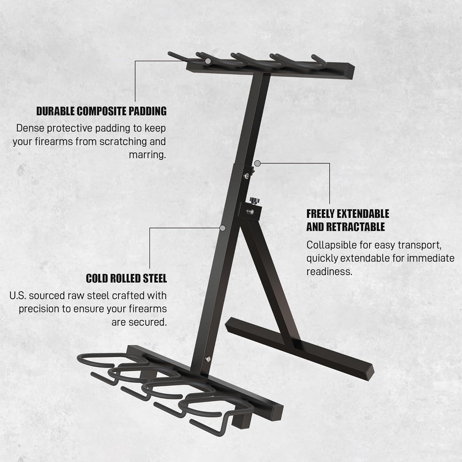 Soporte Plegable para Rifles Upbic JL-SSQJ - Acero Resistente