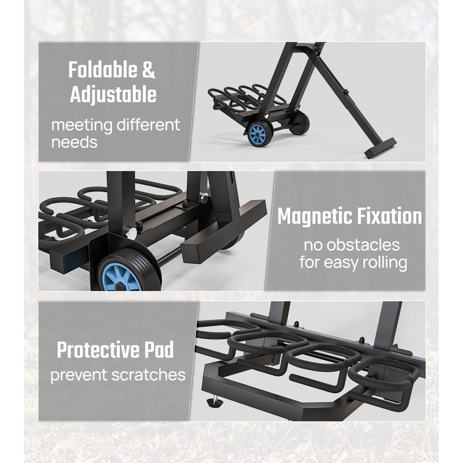 Soporte para Armas Plegable Nonkky TD-SSK con Ruedas