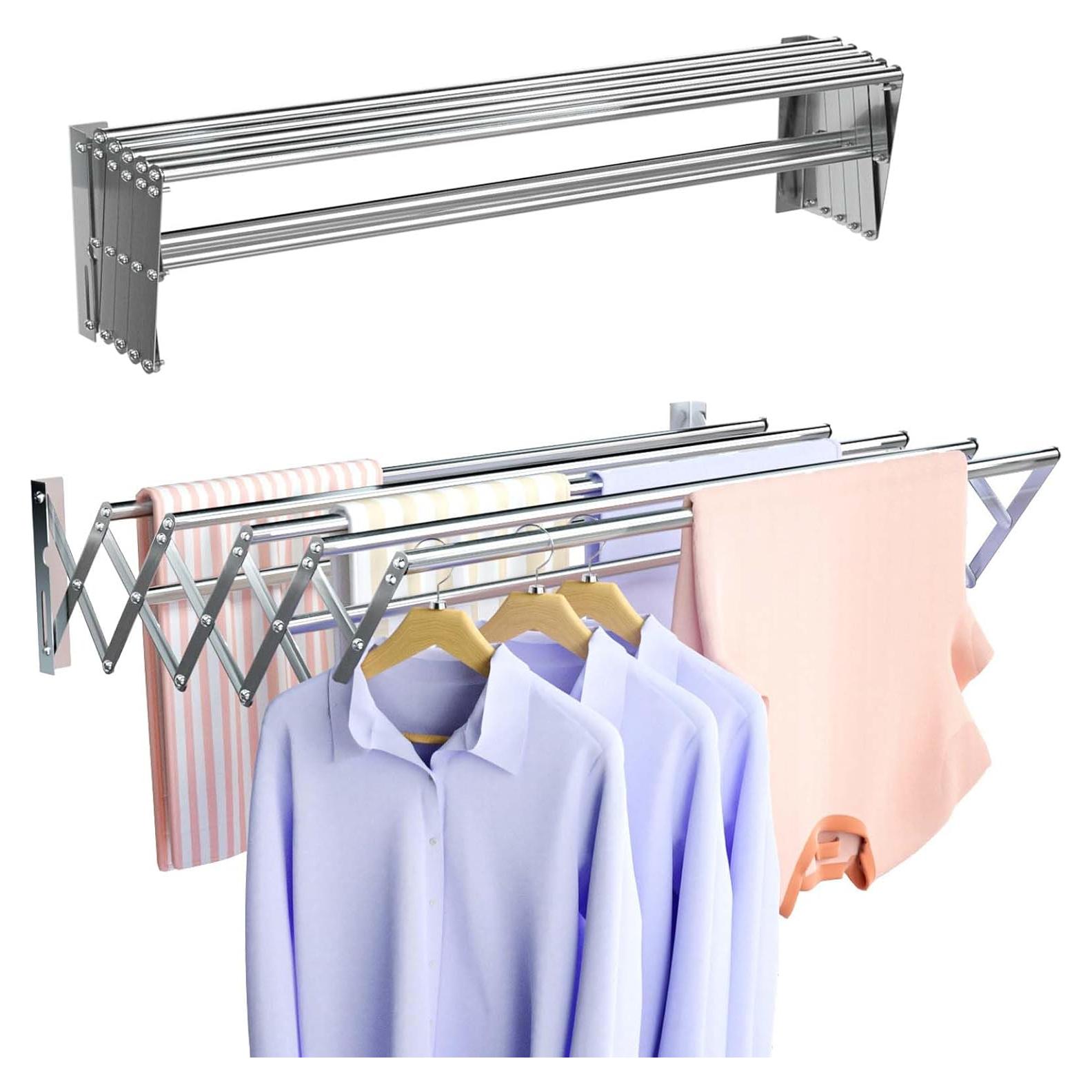 Estante de Secado de Ropa Plegable VIKAQI 7 Varillas 86 cm