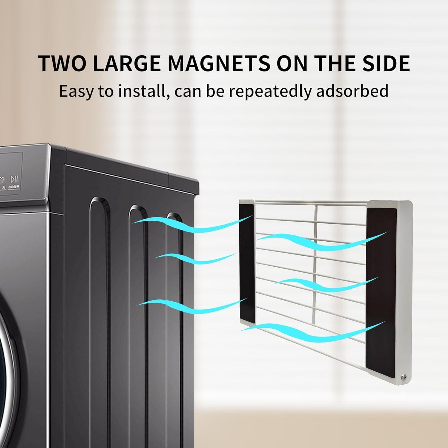 Estante Plegable Magnético LEQ para Secar Ropa - 10.16x25.4 cm