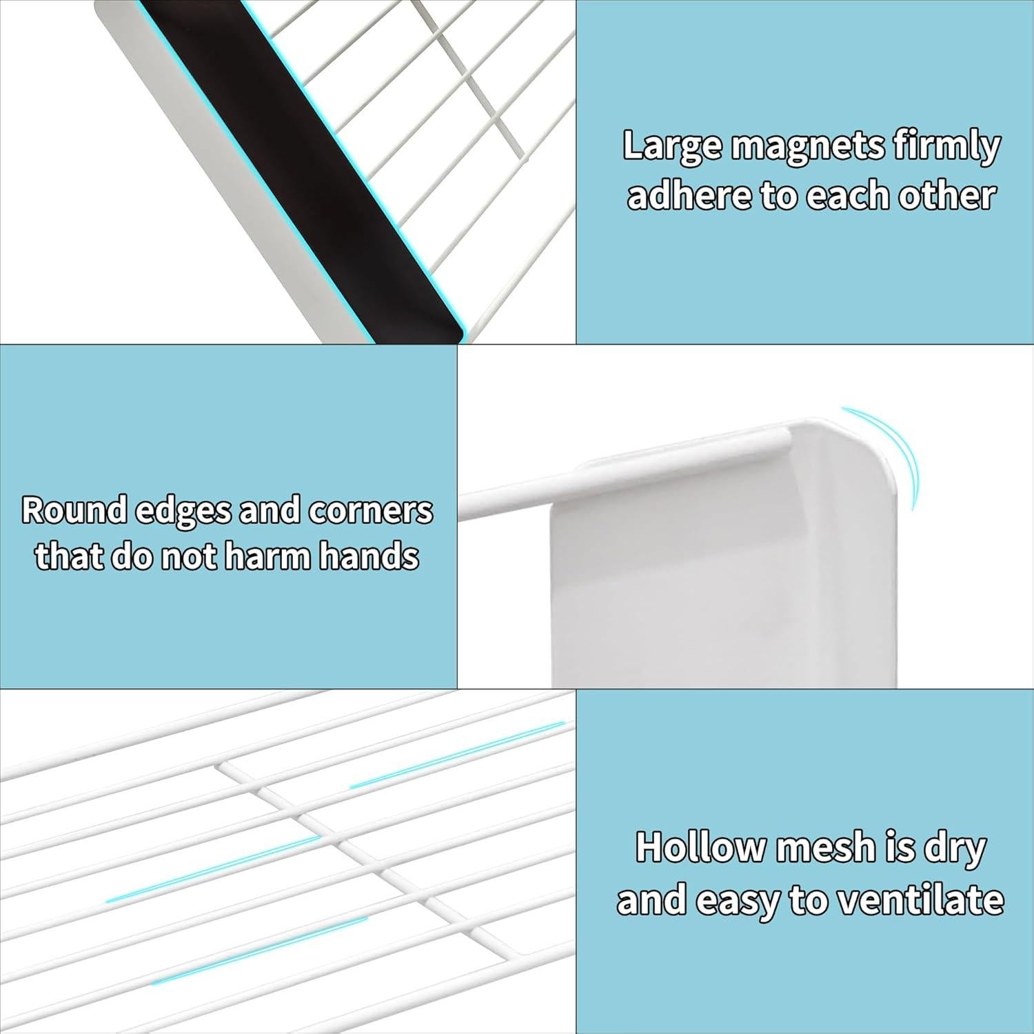 Estante Plegable Magnético LEQ para Secar Ropa - 10.16x25.4 cm