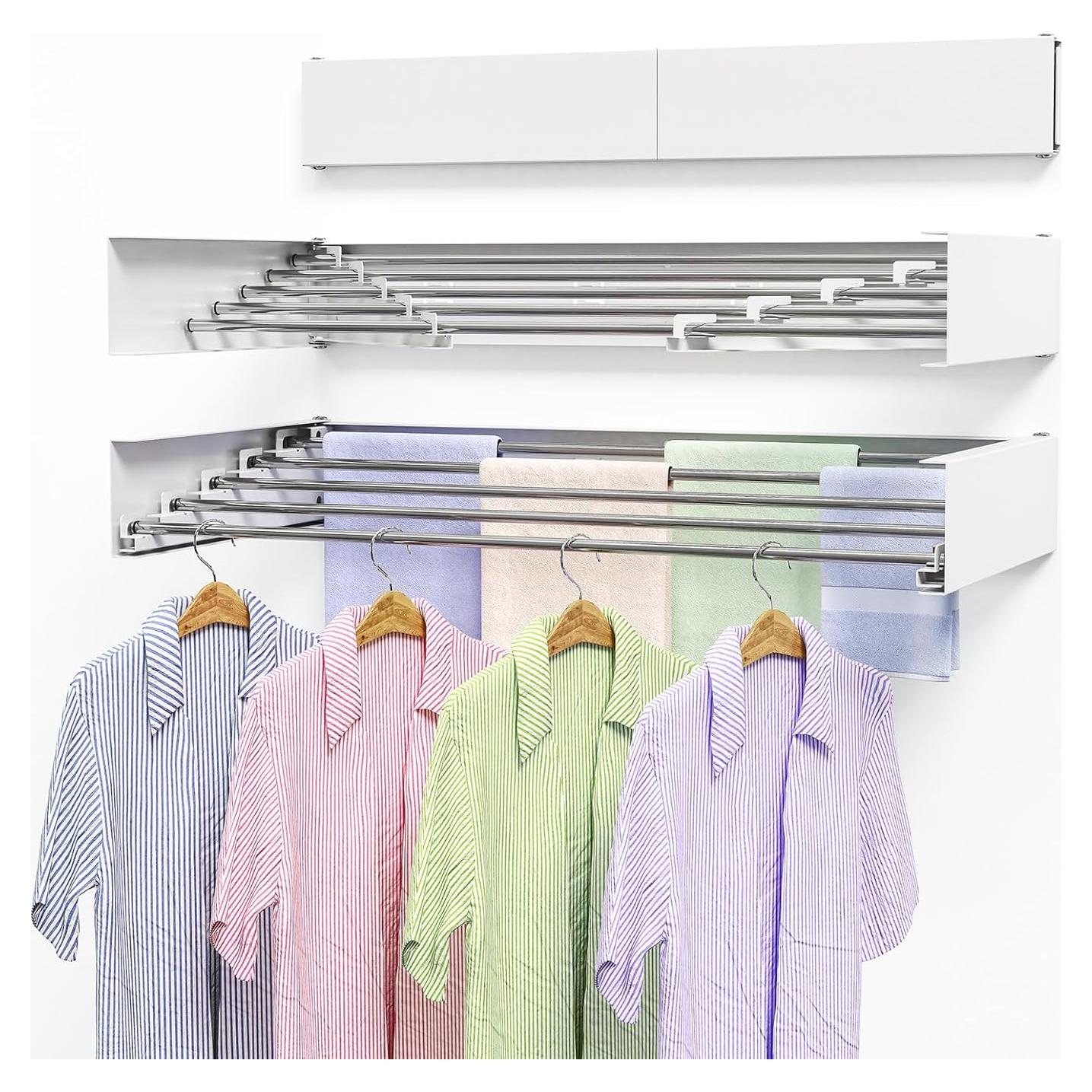 Estante de Secado de Ropa Plegable WAVETOKA 101.6 cm Blanco