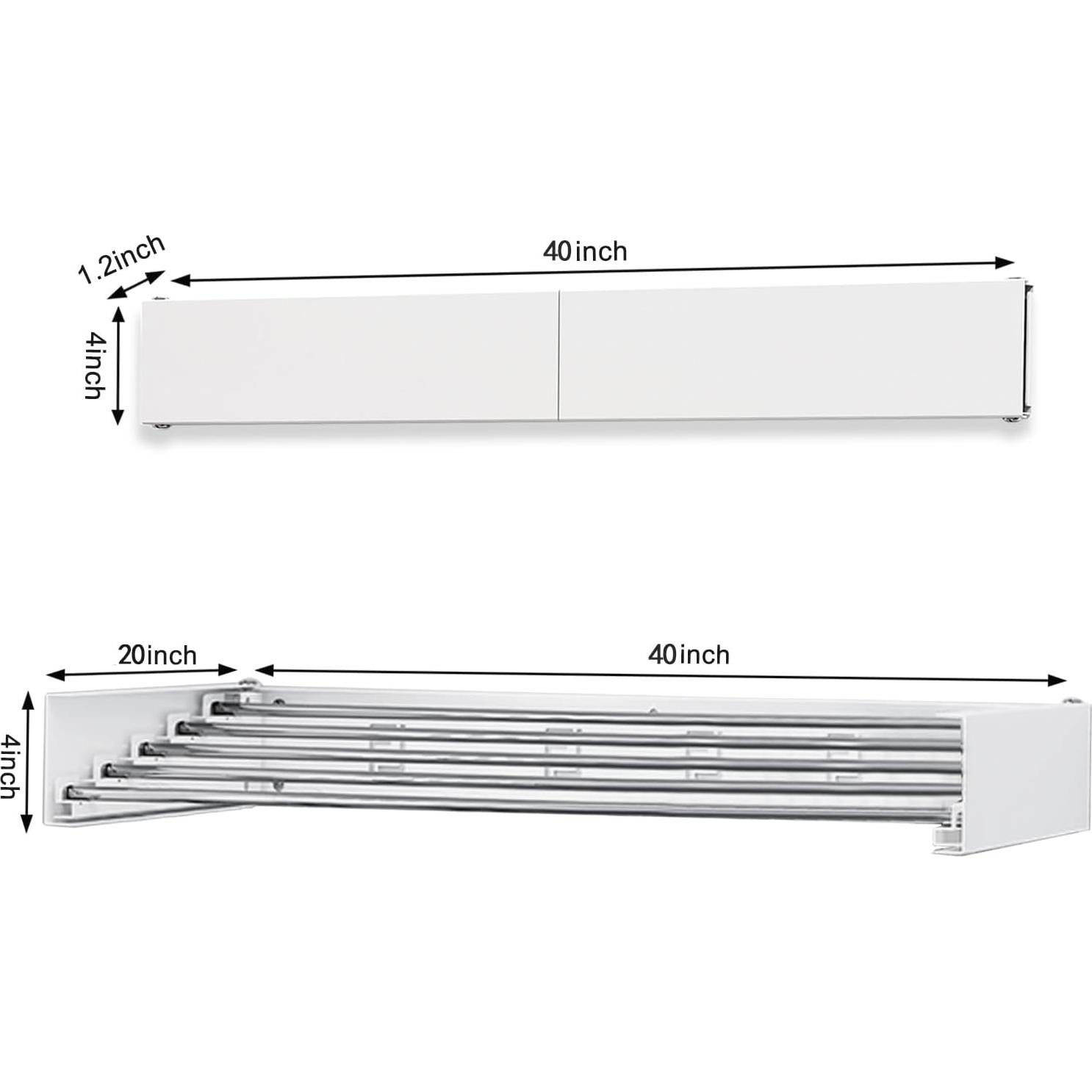 Estante de Secado de Ropa Plegable WAVETOKA 101.6 cm Blanco