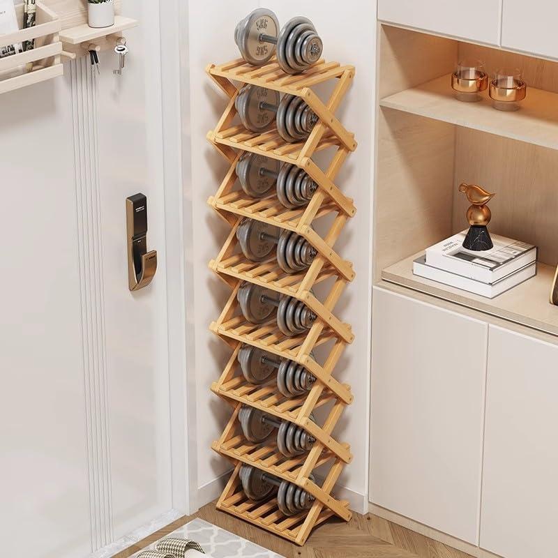Estante para Zapatos YYW Plegable 3 Capas Madera Tostada