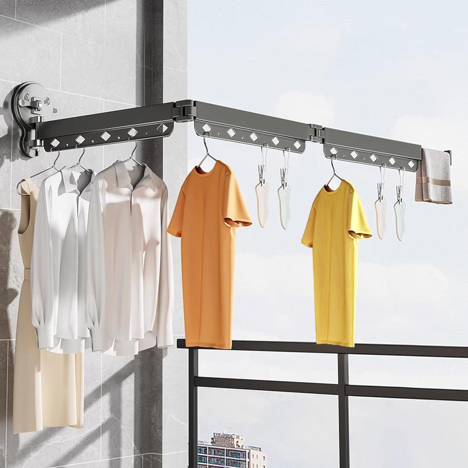 Estante de Secado de Ropa HEILAIYI Plegable Montado en Pared