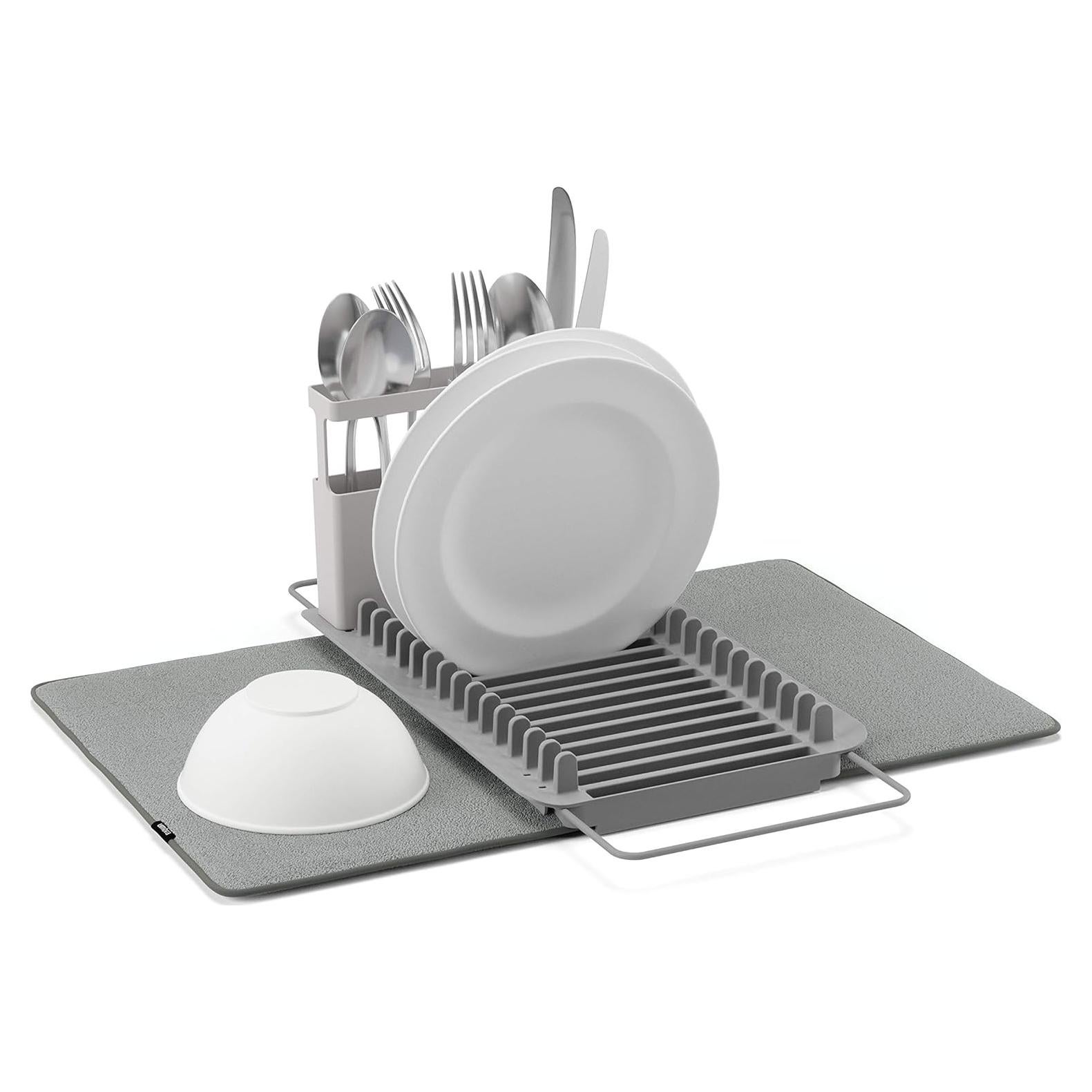 Estante y Alfombrilla de Secado de Platos Umbra Udry - Carbón