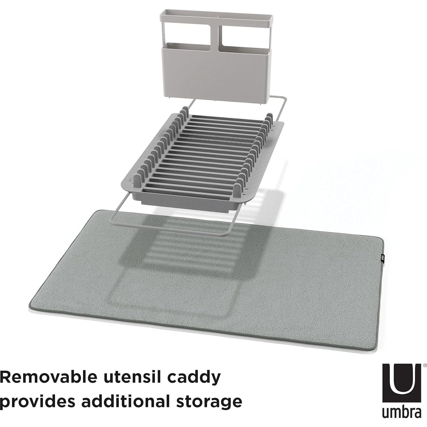 Estante y Alfombrilla de Secado de Platos Umbra Udry - Carbón