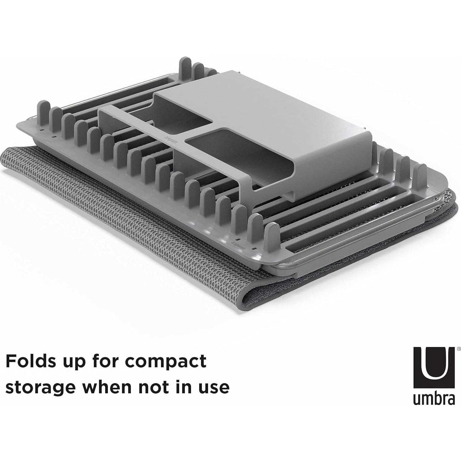 Estante y Alfombrilla de Secado de Platos Umbra Udry - Carbón