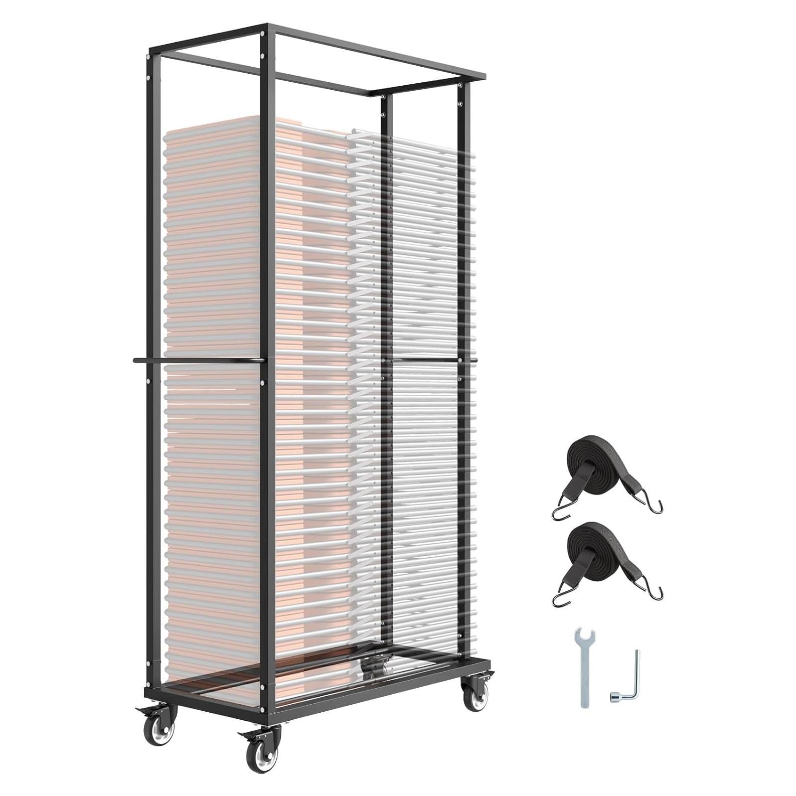 Carro para Sillas Plegables VEVOR 227 kg, Acero, Negro Mate