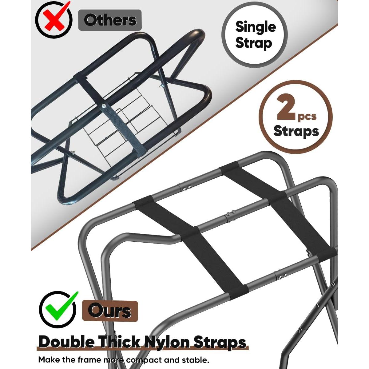 Soporte Plegable para Sillas de Montar Queension Negro 45.36 kg