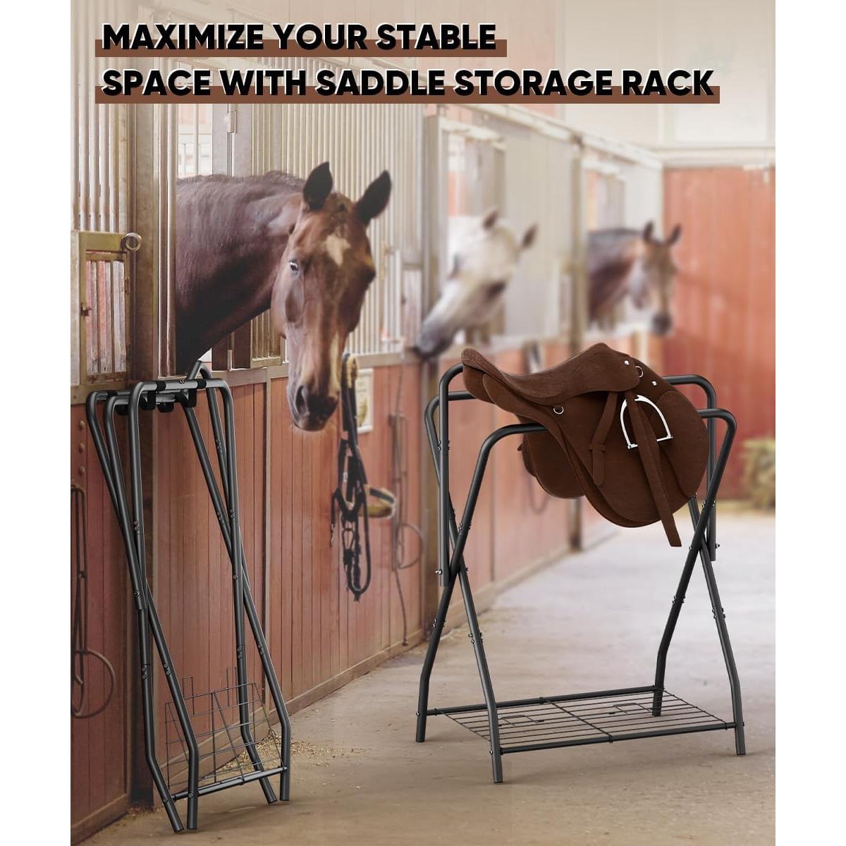 Soporte Plegable para Sillas de Montar Queension Negro 45.36 kg