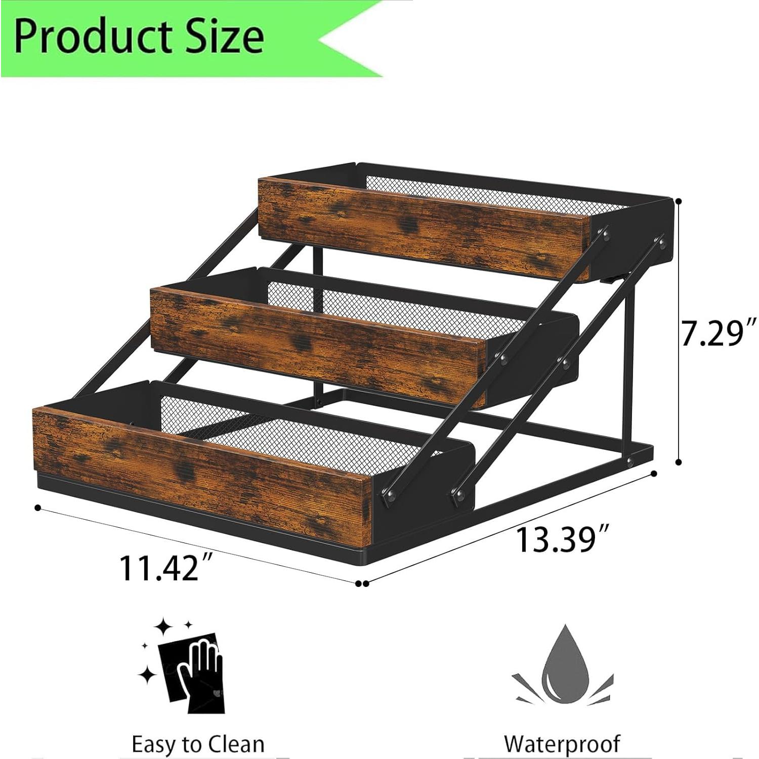 Organizador de Especias Plegable KOKSTOP 3 Niveles Negro