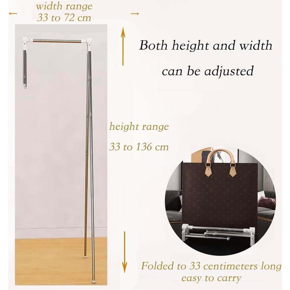 Perchero de Viaje Plegable Heekaby 134.62 cm Ligero y Portátil