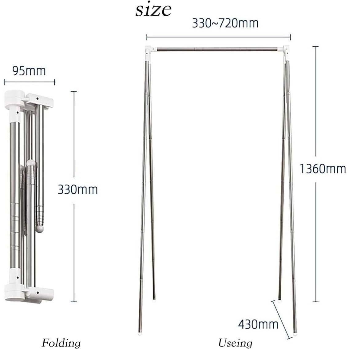 Perchero de Viaje Plegable Heekaby 134.62 cm Ligero y Portátil