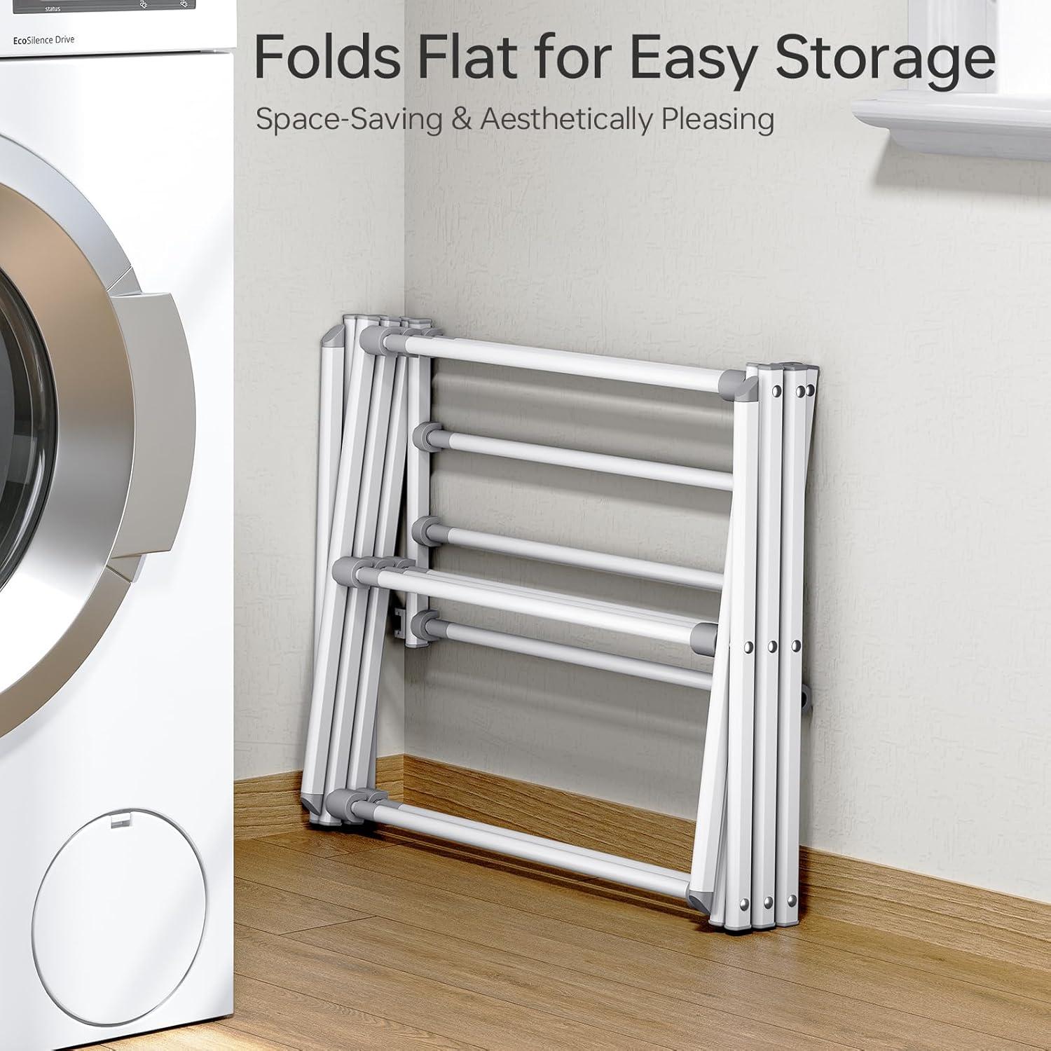 Estante de Secado de Ropa APEXCHASER Plegable Expandible 3 Niveles