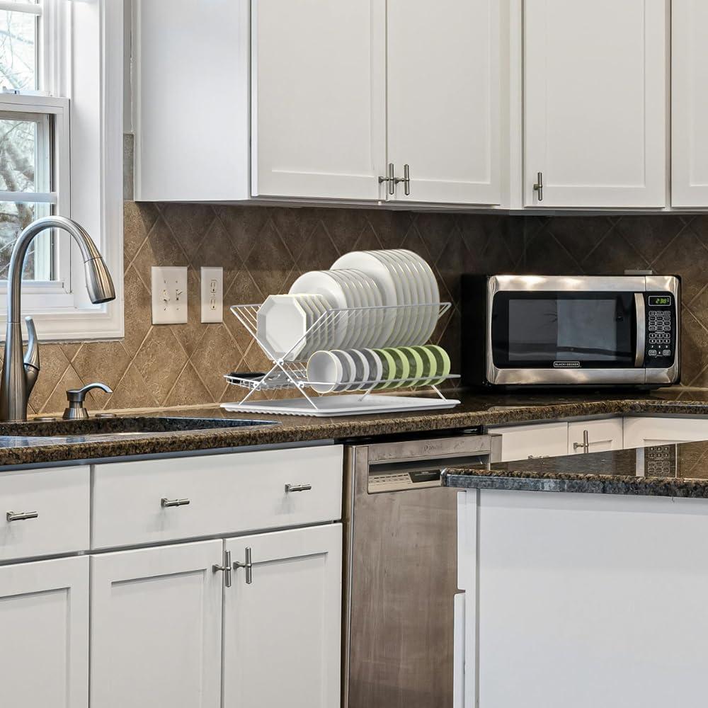 Escurridor de Platos Plegable TABABAO Acero Inoxidable 3 Niveles