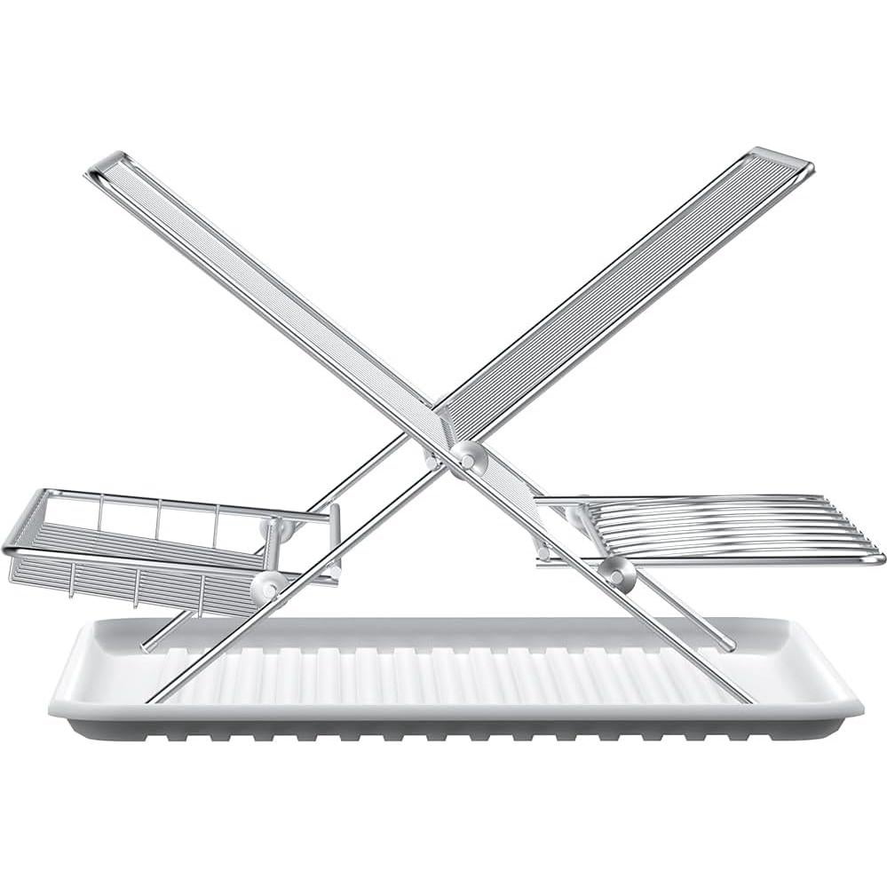 Escurridor de Platos Plegable TABABAO Acero Inoxidable 3 Niveles