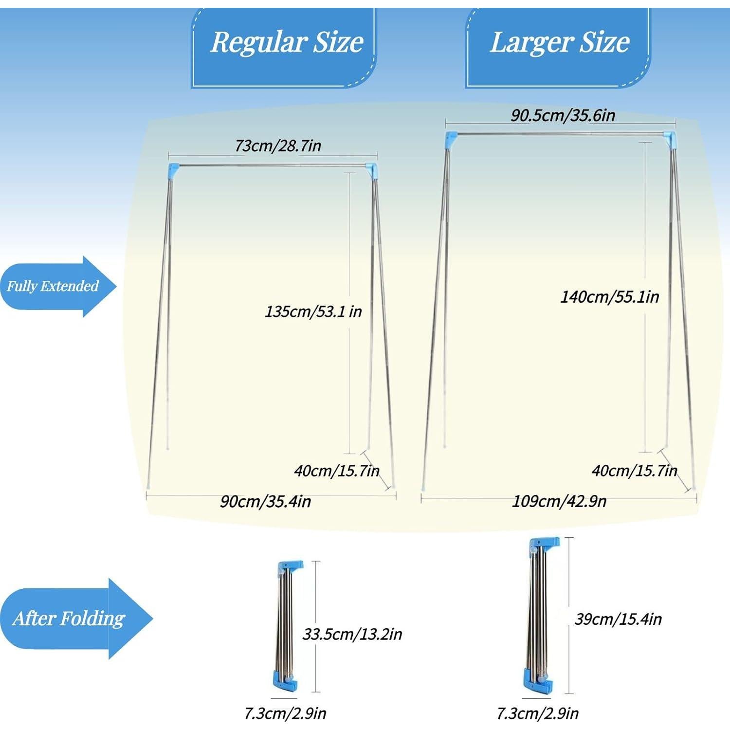 Perchero Plegable Lmaray para Secar Ropa 135 cm Portátil