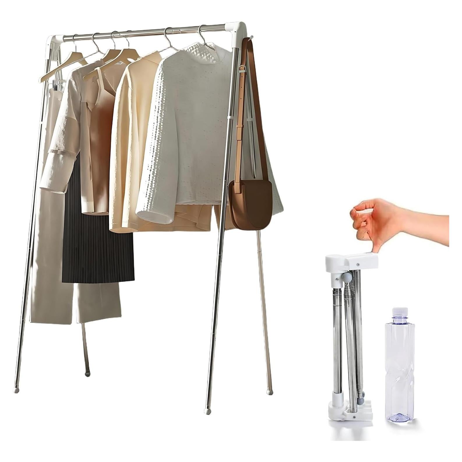 Estante Plegable para Secar Ropa Heekaby - Acero Inoxidable 135cm