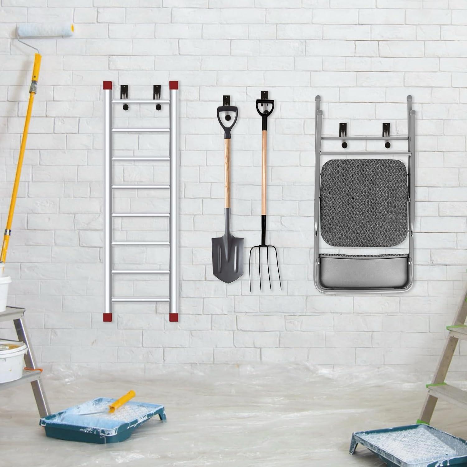 Estante de Almacenamiento para Sillas Plegables MEIPEIQIZHI Negro