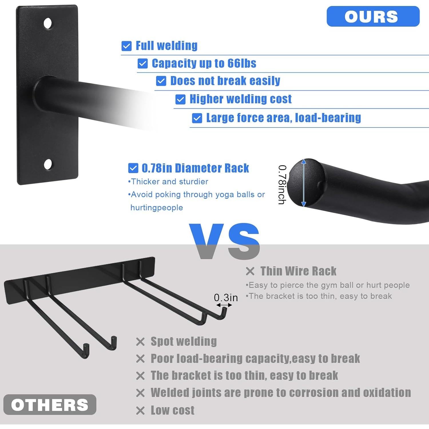 Estante de Almacenamiento para Sillas Plegables MEIPEIQIZHI Negro