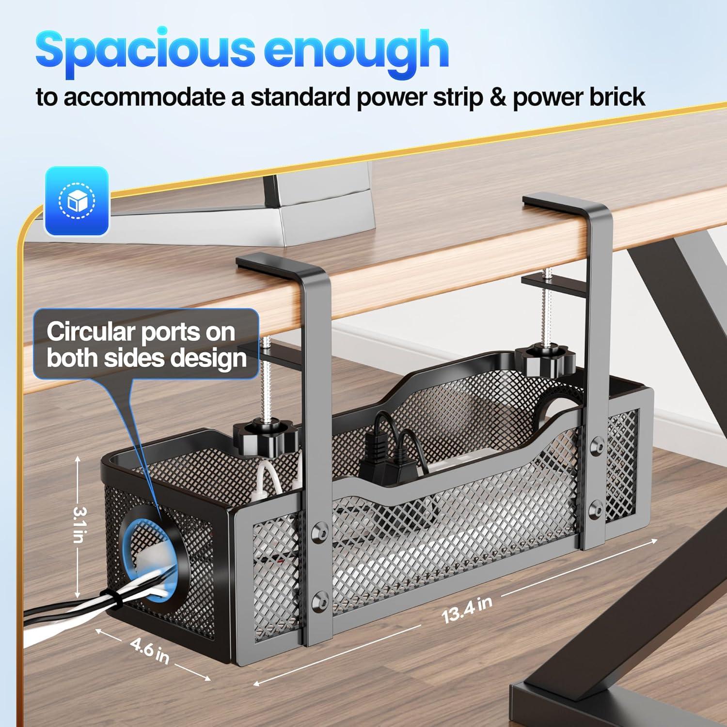 Bandeja de gestión de cables Orapoke 34x11.7cm Negro