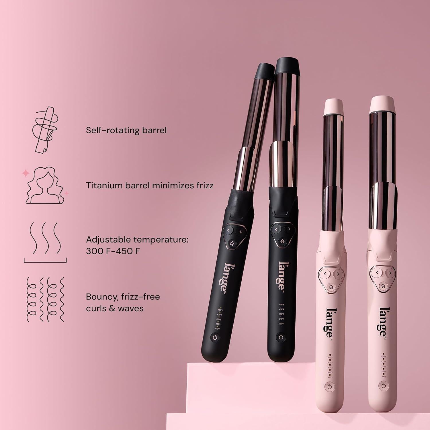 Plancha de Rizar Rotativa L'ANGE HAIR Le Pirouette 25mm Negro