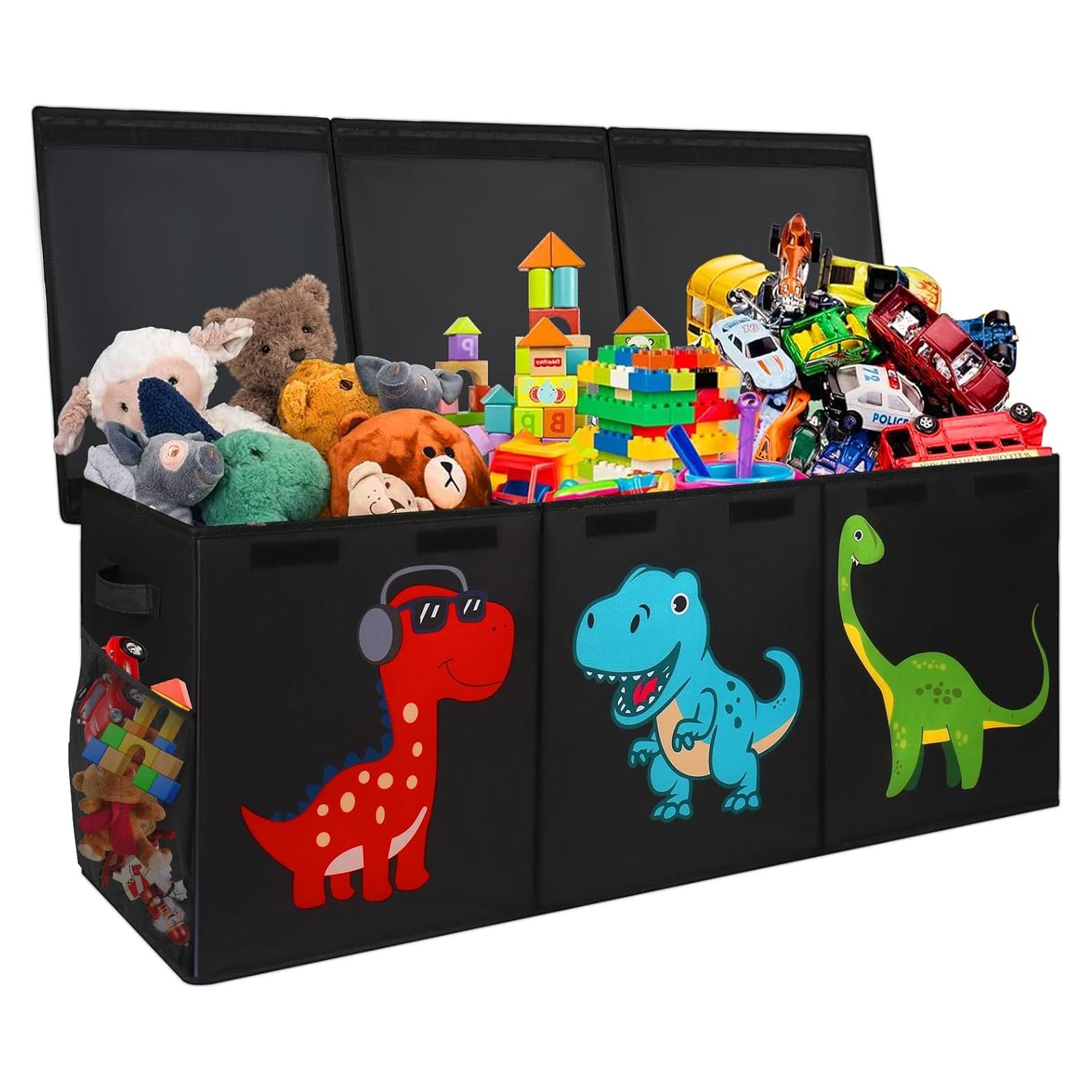Caja de Juguetes Extra Grande Mabahoo 150L Plegable Dinosaurio